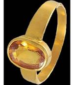 Raviour Lifestyle Yellow Sapphire Pukhraj 100% Original Gemstone Asthdhatu Ring