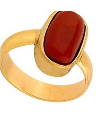 Raviour Lifestyle Red Coral Moonga 100% Original Gemstone Asthdhatu Ring 1