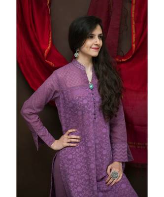 Classic Mandarin collar tunic with Pyjama 5