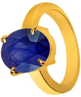 Raviour Lifestyle Blue Sapphire  Neelam 100% Original Gemstone Asthdhatu  Ring 1
