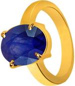 Raviour Lifestyle Blue Sapphire  Neelam 100% Original Gemstone Asthdhatu  Ring