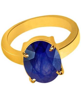 Raviour Lifestyle Blue Sapphire  Neelam 100% Original Gemstone Asthdhatu  Ring 1