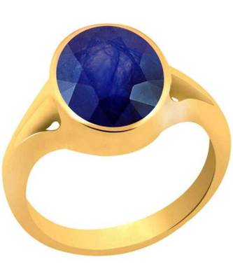 Raviour Lifestyle Blue Sapphire  Neelam 100% Original Gemstone Asthdhatu  Ring 1