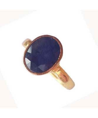 Raviour Lifestyle Blue Sapphire  Neelam 100% Original Gemstone Asthdhatu  Ring 1