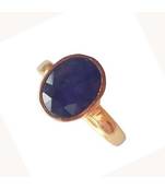 Raviour Lifestyle Blue Sapphire  Neelam 100% Original Gemstone Asthdhatu  Ring
