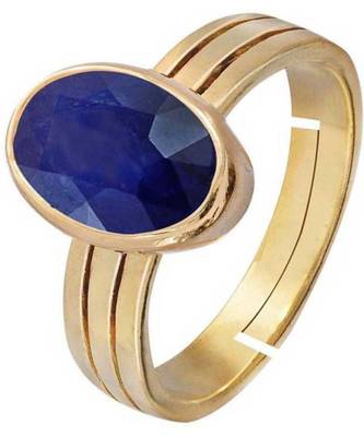 Raviour Lifestyle Blue Sapphire  Neelam 100% Original Gemstone Asthdhatu  Ring 1