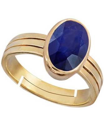 Raviour Lifestyle Blue Sapphire  Neelam 100% Original Gemstone Asthdhatu  Ring 1