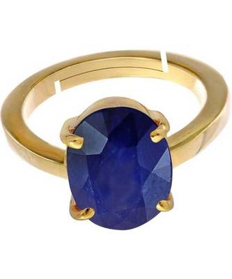 Raviour Lifestyle Blue Sapphire  Neelam 100% Original Gemstone Asthdhatu  Ring 1