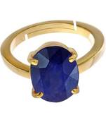 Raviour Lifestyle Blue Sapphire  Neelam 100% Original Gemstone Asthdhatu  Ring