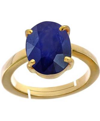 Raviour Lifestyle Blue Sapphire  Neelam 100% Original Gemstone Asthdhatu  Ring 1