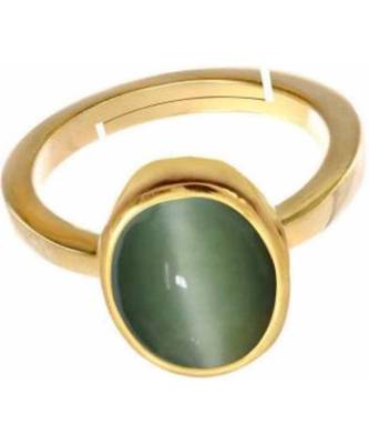 Raviour Lifestyle Green Cat Eye Lahsuniya 100% Original Gemstone Asthdhatu ring 1