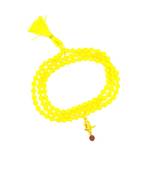 Lord Shiva Mahakal Shivling Rudraksha Pendant With Yellow Hakik Agate 108 beads Mala For Health And Peace