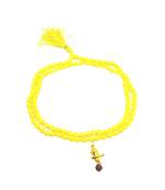 Lord Shiva Mahakal Shivling Rudraksha Pendant With Yellow Hakik Agate 108 beads Mala For Health And Peace