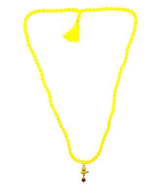 Lord Shiva Mahakal Shivling Rudraksha Pendant With Yellow Hakik Agate 108 beads Mala For Health And Peace 1