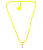 Lord Shiva Mahakal Shivling Rudraksha Pendant With Yellow Hakik Agate 108 beads Mala For Health And Peace