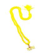 Raviour Lifestyle Lord Shiv Mahakal Bholenath Trishul Pendant With Yellow Hakik Agate 108 beads Mala properly energized