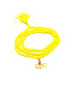 Raviour Lifestyle Lord Shiv Mahakal Bholenath Trishul Pendant With Yellow Hakik Agate 108 beads Mala properly energized