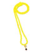 Mahakal Bholenath Trishul Pendant With Yellow Hakik Agate 108 beads Mala For Good Health And Lord Shiv Blessing