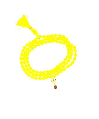 Mahakal Bholenath Trishul Pendant With Yellow Hakik Agate 108 beads Mala For Good Health And Lord Shiv Blessing 1