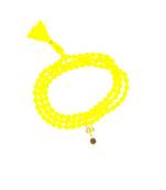 Mahakal Bholenath Trishul Pendant With Yellow Hakik Agate 108 beads Mala For Good Health And Lord Shiv Blessing