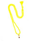 Mahakal Bholenath Trishul Pendant With Yellow Hakik Agate 108 beads Mala For Good Health And Lord Shiv Blessing