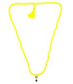 Mahakal Bholenath Trishul Pendant With Yellow Hakik Agate 108 beads Mala For Good Health And Lord Shiv Blessing