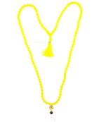 Mahakal Bholenath Trishul Pendant With Yellow Hakik Agate 108 beads Mala For Good Health And Lord Shiv Blessing