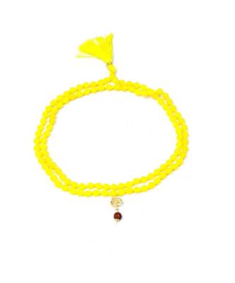 Mahakal Bholenath Trishul Pendant With Yellow Hakik Agate 108 beads Mala For Good Health And Lord Shiv Blessing 1