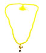 Mahakal Bholenath Trishul Pendant With Yellow Hakik Agate 108 beads Mala For Good Health And Lord Shiv Blessing
