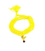 Lord Shiv Mahakal Mahadev Bholenath Trishul Pendant With Yellow Hakik Agate 108 beads Mala 