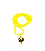 Lord shiv punchmukhi rudraksha Om pendant With Yellow Hakik Agate 108 beads Mala For Good Luck and Mahadev Blessing