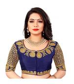 Navyblue art silk Zari Work blouse