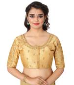 Gold art silk Zari Work blouse