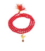 Lord Shiv Mahakal Mahadev Bholenath Trishul Pendant With Red Hakik Agate 108 beads Mala 