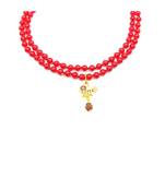 Lord Shiv Mahakal Mahadev Bholenath Trishul Pendant With Red Hakik Agate 108 beads Mala 