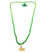 Raviour Lifestyle Lord Shiv Mahakal Bholenath Trishul Pendant With Green Hakik Agate 108 beads Mala properly energized