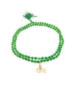 Raviour Lifestyle Lord Shiv Mahakal Bholenath Trishul Pendant With Green Hakik Agate 108 beads Mala properly energized