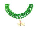 Raviour Lifestyle Lord Shiv Mahakal Bholenath Trishul Pendant With Green Hakik Agate 108 beads Mala properly energized