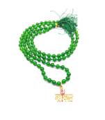 Raviour Lifestyle Lord Shiv Mahakal Bholenath Trishul Pendant With Green Hakik Agate 108 beads Mala properly energized