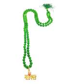 Raviour Lifestyle Lord Shiv Mahakal Bholenath Trishul Pendant With Green Hakik Agate 108 beads Mala properly energized