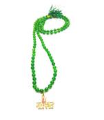 Raviour Lifestyle Lord Shiv Mahakal Bholenath Trishul Pendant With Green Hakik Agate 108 beads Mala properly energized