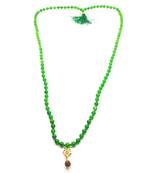 Mahakal Bholenath Trishul Pendant With Green Hakik Agate 108 beads Mala For Good Health And Lord Shiv Blessing