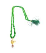 Lord Shiv Mahakal Mahadev Bholenath Trishul Pendant With Green Hakik Agate 108 beads Mala 