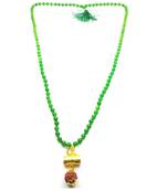 Raviour Lifestyle Lord Shiv Shakti 5 Mukhi Shiv Trishul Damru With Green Hakik Agate 108 beads Mala