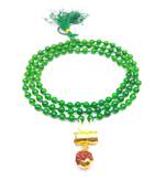 Raviour Lifestyle Lord Shiv Shakti 5 Mukhi Shiv Trishul Damru With Green Hakik Agate 108 beads Mala