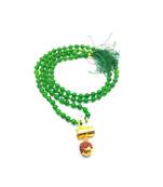 Raviour Lifestyle Lord Shiv Shakti 5 Mukhi Shiv Trishul Damru With Green Hakik Agate 108 beads Mala