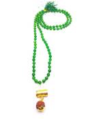 Raviour Lifestyle Lord Shiv Shakti 5 Mukhi Shiv Trishul Damru With Green Hakik Agate 108 beads Mala