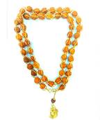 Raviour Lifestyle Lord Shiv Shankar Mahadev shiv shakti Rudraksha Pendant With Rudraksha Wired Mala