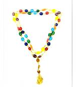 Raviour Lifestyle Lord Shiv Shankar Mahadev shiv shakti Rudraksha Pendant With Navratan Mala