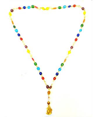 Raviour Lifestyle Lord Shiv Shankar Mahadev shiv shakti Rudraksha Pendant With Navratan Mala 1